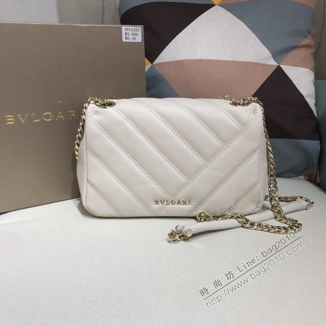 Bvlgari女包 寶格麗2020新款 幾何形狀牛皮鏈條單肩斜挎女包 古力娜紮同款 287993  fyd1561